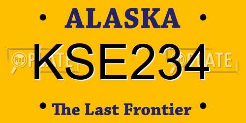 KSE234 Alaska License Plate