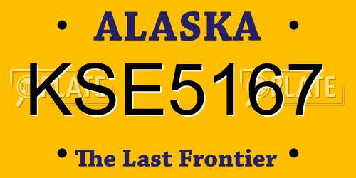 KSE5167 Alaska License Plate
