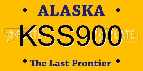 KSS900 Alaska License Plate