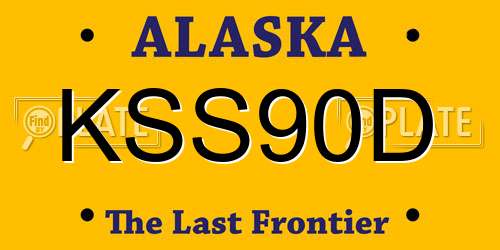 KSS90D Alaska License Plate