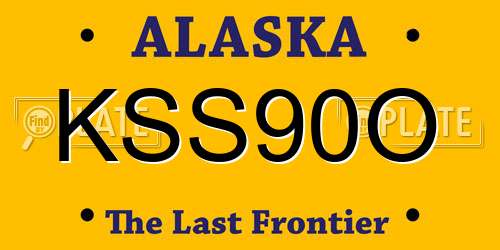 KSS90O Alaska License Plate