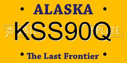 KSS90Q Alaska License Plate