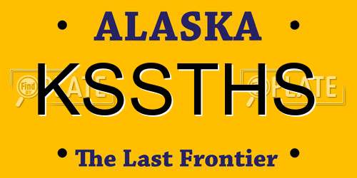 KSSTHS Alaska License Plate