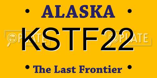 KSTF22 Alaska License Plate