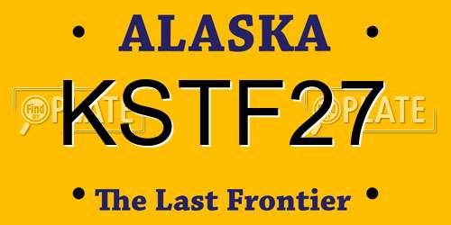 KSTF27 Alaska License Plate