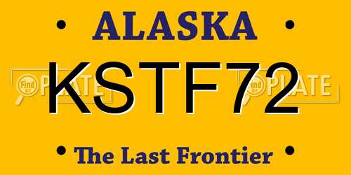 KSTF72 Alaska License Plate