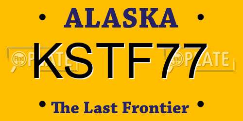 KSTF77 Alaska License Plate