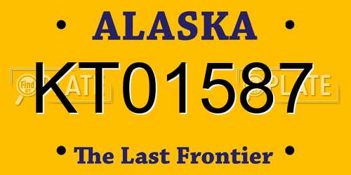 KT01587 Alaska License Plate