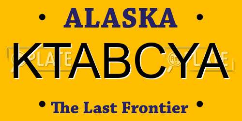 KTABCYA Alaska License Plate