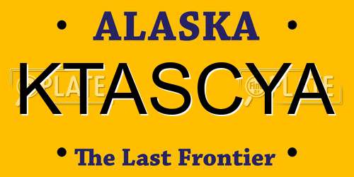 KTASCYA Alaska License Plate