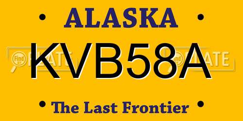 KVB58A Alaska License Plate