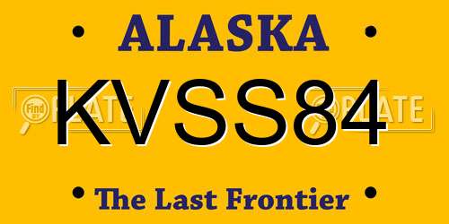 KVSS84 Alaska License Plate