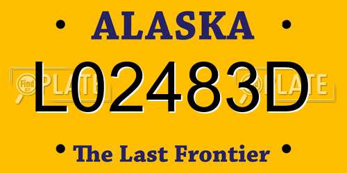 L02483D Alaska License Plate