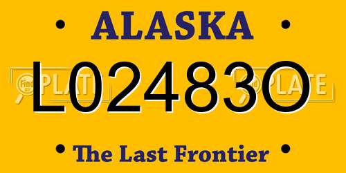 L02483O Alaska License Plate