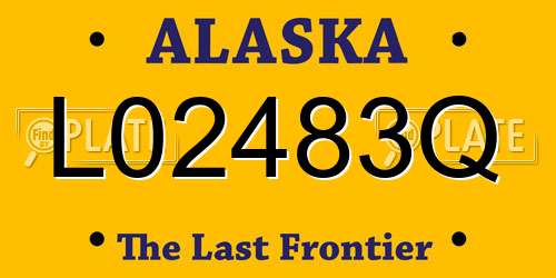 L02483Q Alaska License Plate