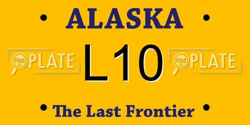 L10 Alaska License Plate