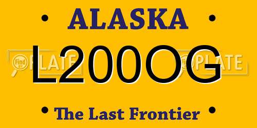 L200OG Alaska License Plate
