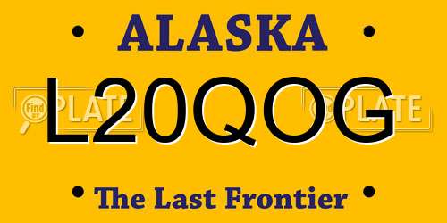 L20QOG Alaska License Plate