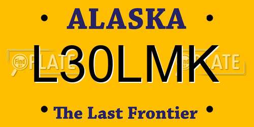 L30LMK Alaska License Plate