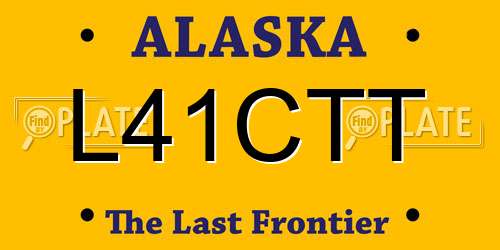 L41CTT Alaska License Plate