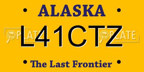 L41CTZ Alaska License Plate