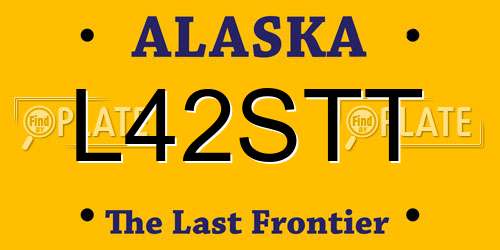 L42STT Alaska License Plate