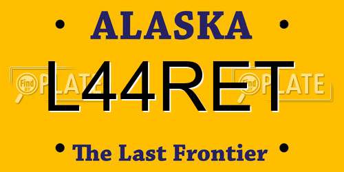 L44RET Alaska License Plate