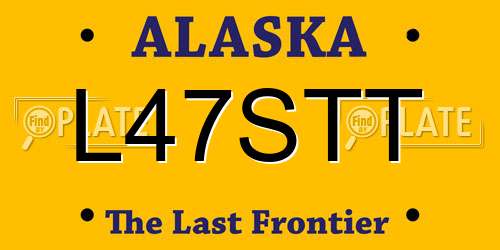 L47STT Alaska License Plate