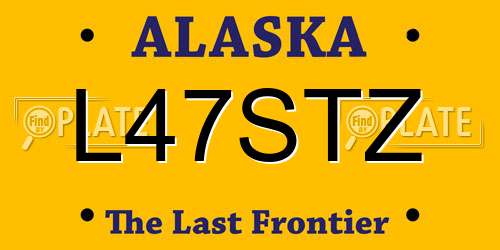 L47STZ Alaska License Plate