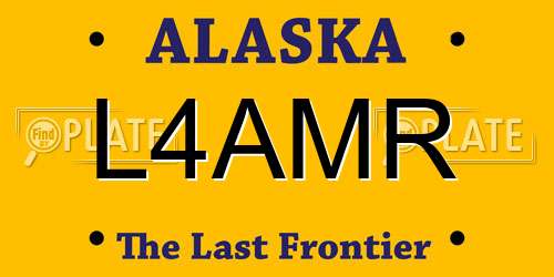 L4AMR Alaska License Plate