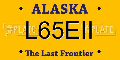 L65EII Alaska License Plate