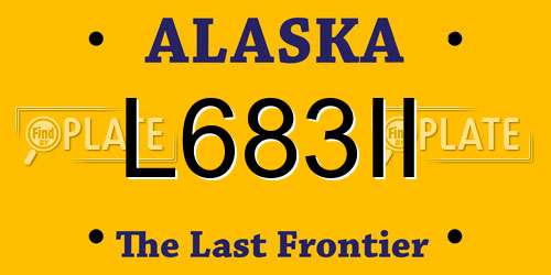 L683II Alaska License Plate