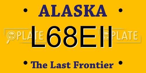 L68EII Alaska License Plate
