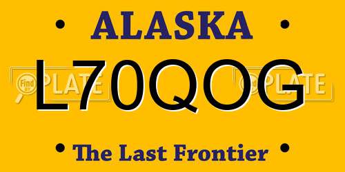 L70QOG Alaska License Plate