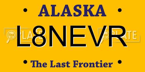 L8NEVR Alaska License Plate