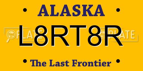 L8RT8R Alaska License Plate