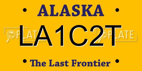 LA1C2T Alaska License Plate