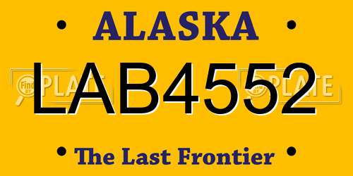 LAB4552 Alaska License Plate