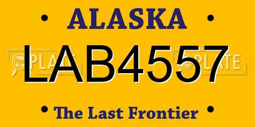 LAB4557 Alaska License Plate
