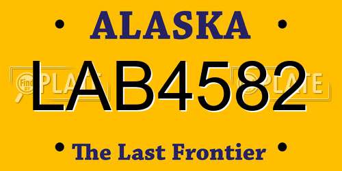 LAB4582 Alaska License Plate