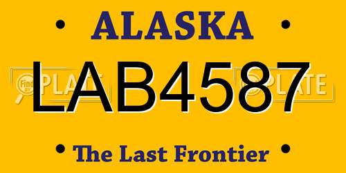 LAB4587 Alaska License Plate