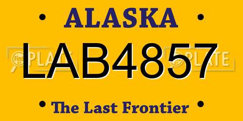 LAB4857 Alaska License Plate