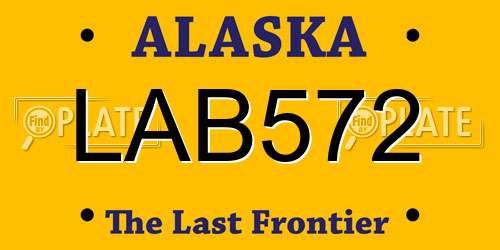 LAB572 Alaska License Plate