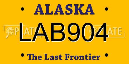 LAB904 Alaska License Plate