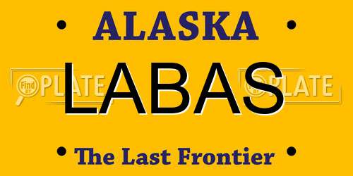 LABAS Alaska License Plate