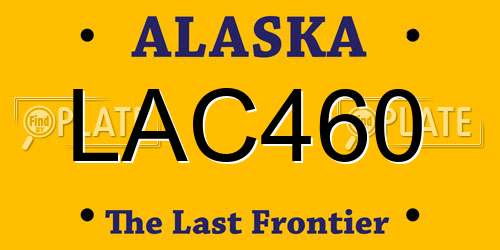 LAC460 Alaska License Plate