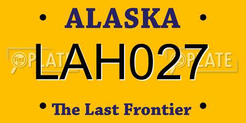 LAH027 Alaska License Plate