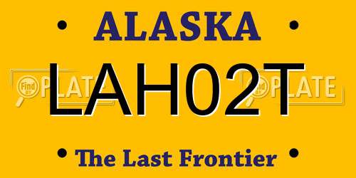 LAH02T Alaska License Plate