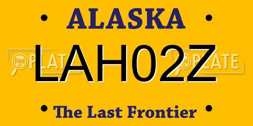 LAH02Z Alaska License Plate