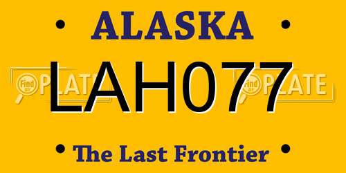 LAH077 Alaska License Plate